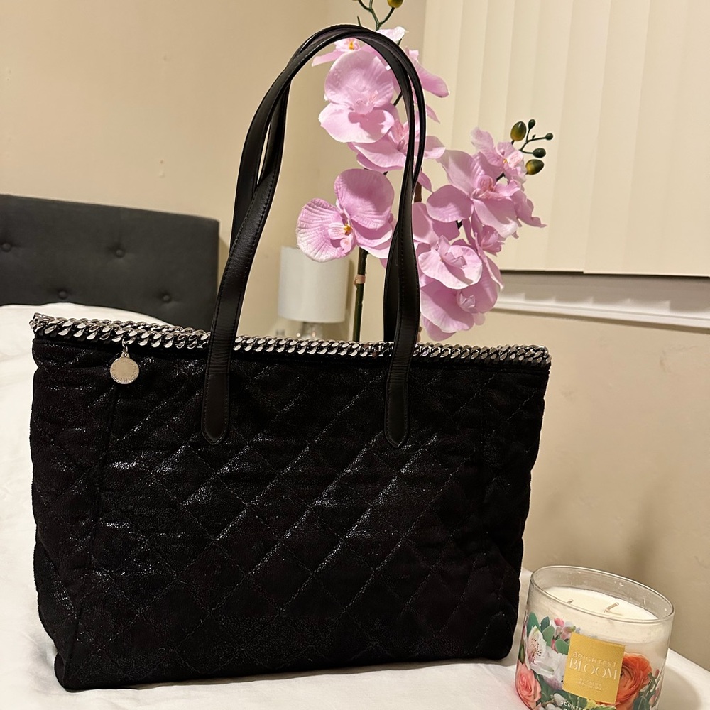 Stella McCartney  Black Quilted Tote Bag